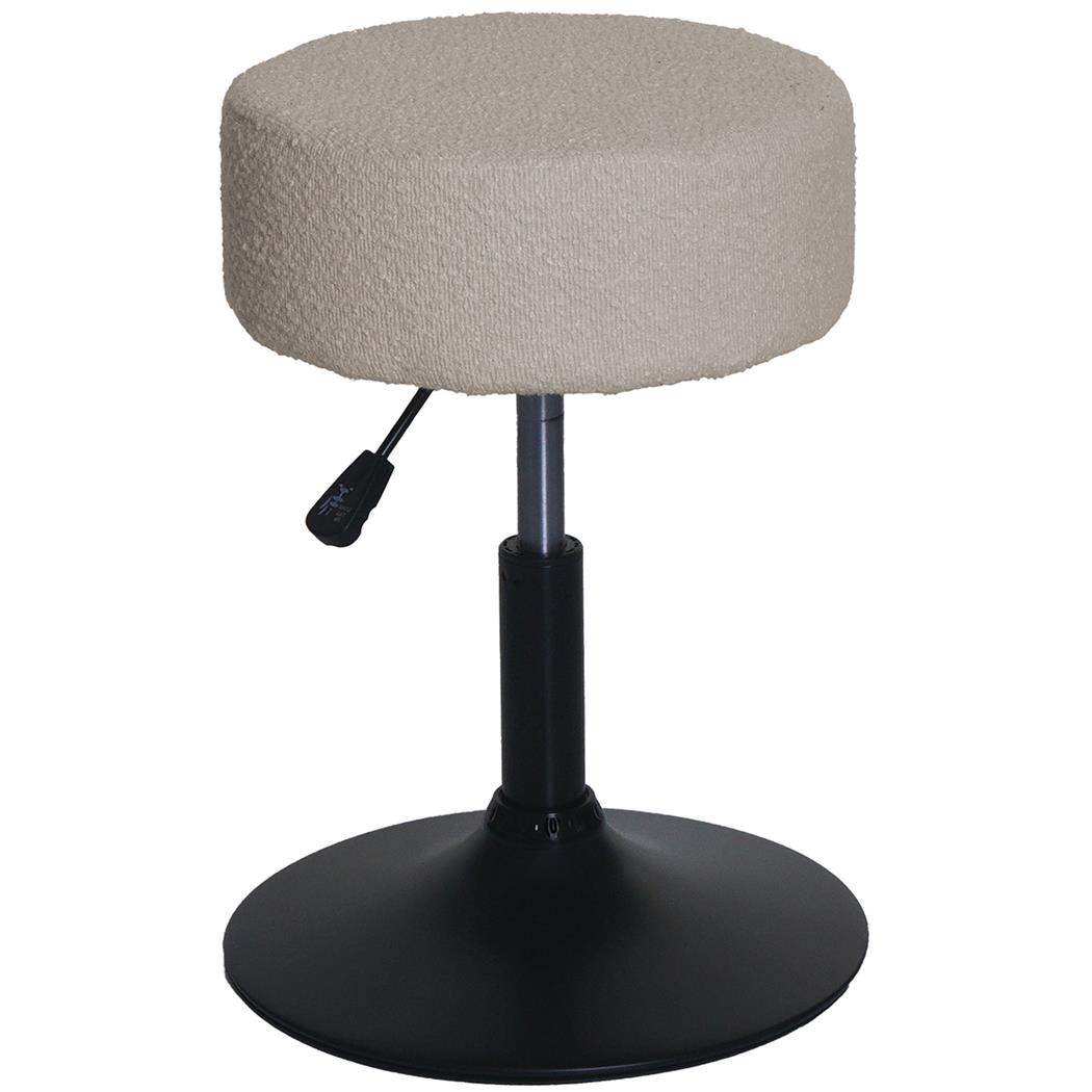 Taburete BLOOM, Giratorio 360º, Grueso Acolchado, en Tela color Beige