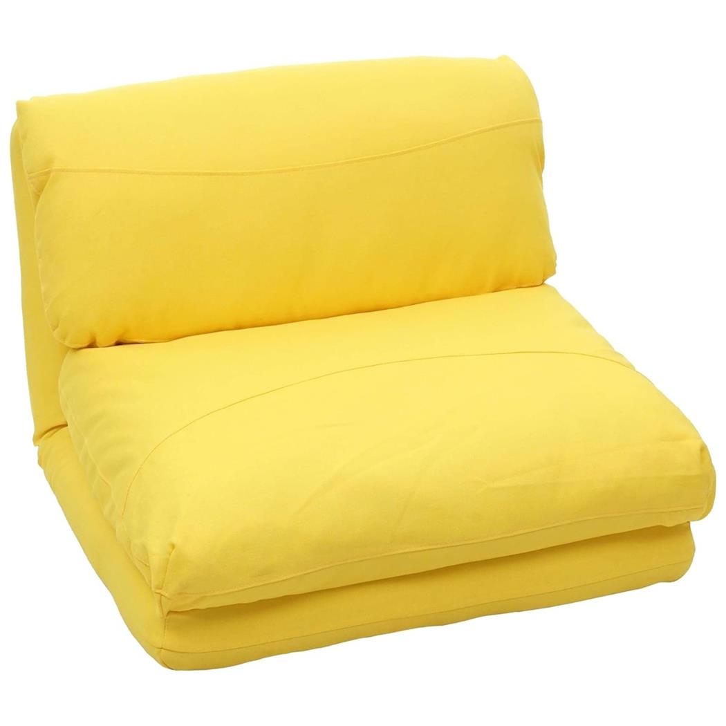 Sofá NANTES, Convertible en Cama, Cómodo y Versátil, en Tela Color Amarillo