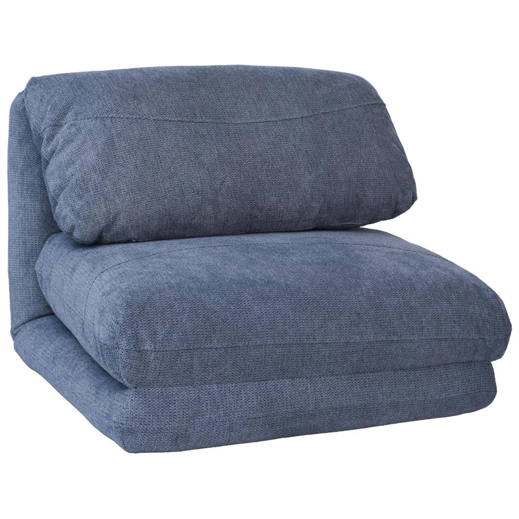 Sofá NANTES, Convertible en Cama, Cómodo y Versátil, en Tela Color Azul Claro