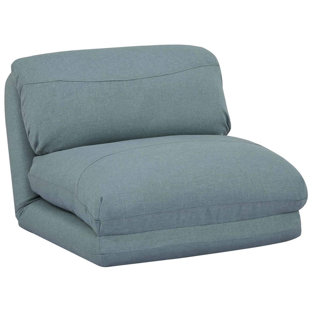 Sofá NANTES, Convertible en Cama, Cómodo y Versátil, en Tela Color Gris Azulado