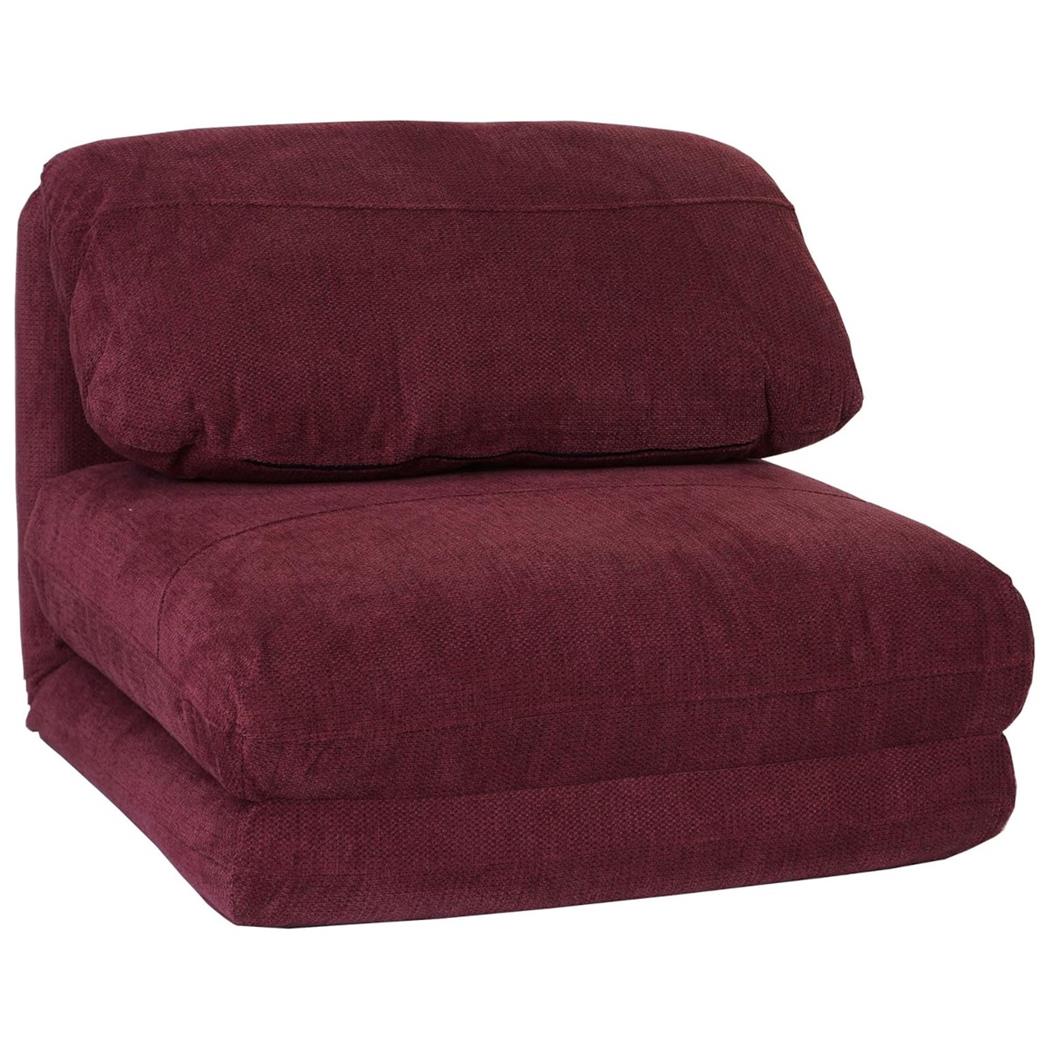 Sofá NANTES, Convertible en Cama, Cómodo y Versátil, en Tela Color Burdeos
