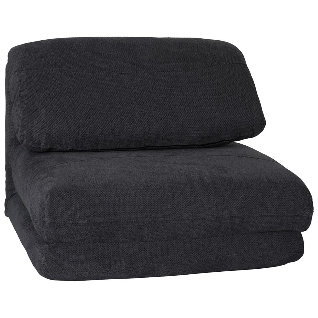 Sofá NANTES, Convertible en Cama, Cómodo y Versátil, en Tela Color Gris Oscuro