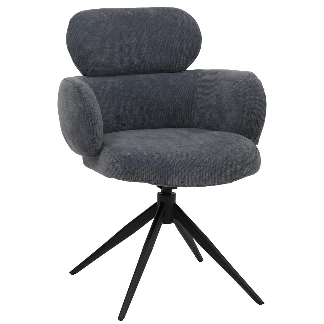 Silla de Confidente LINDEN, Gitaroria 360º, Grueso Acolchado, en Tela color Gris azulado