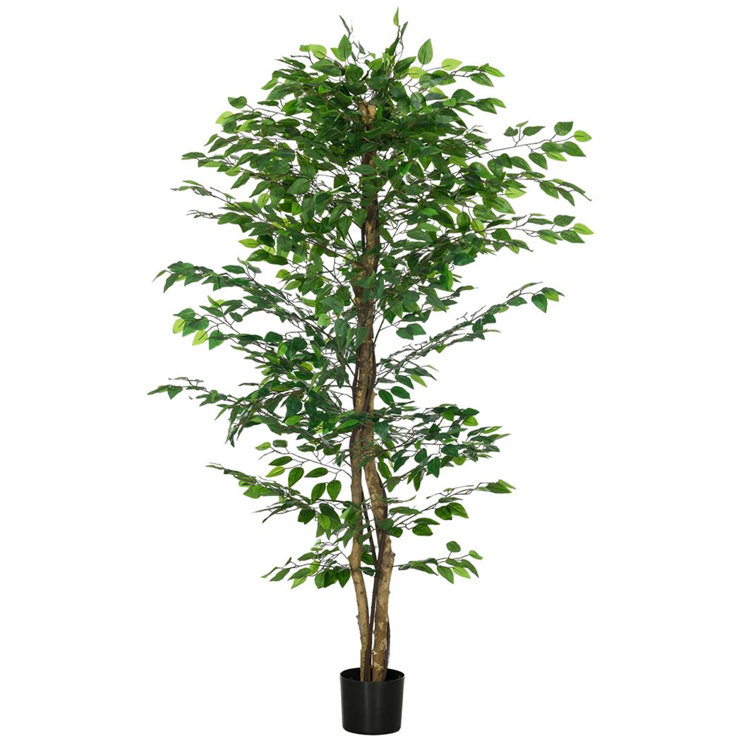 Planta de Oficina VITAL, Altura 180 cm, Ficus Artificial con Maceta Incluida