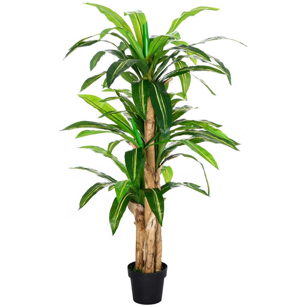 Planta de Oficina TAIS, Altura 160 cm, Dracaena Artificial con Maceta Incluida