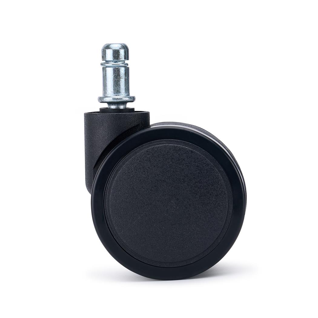 5x Ruedas Sillas Oficina VOLT, 11x50mm, Multisuperficies, Color Negro