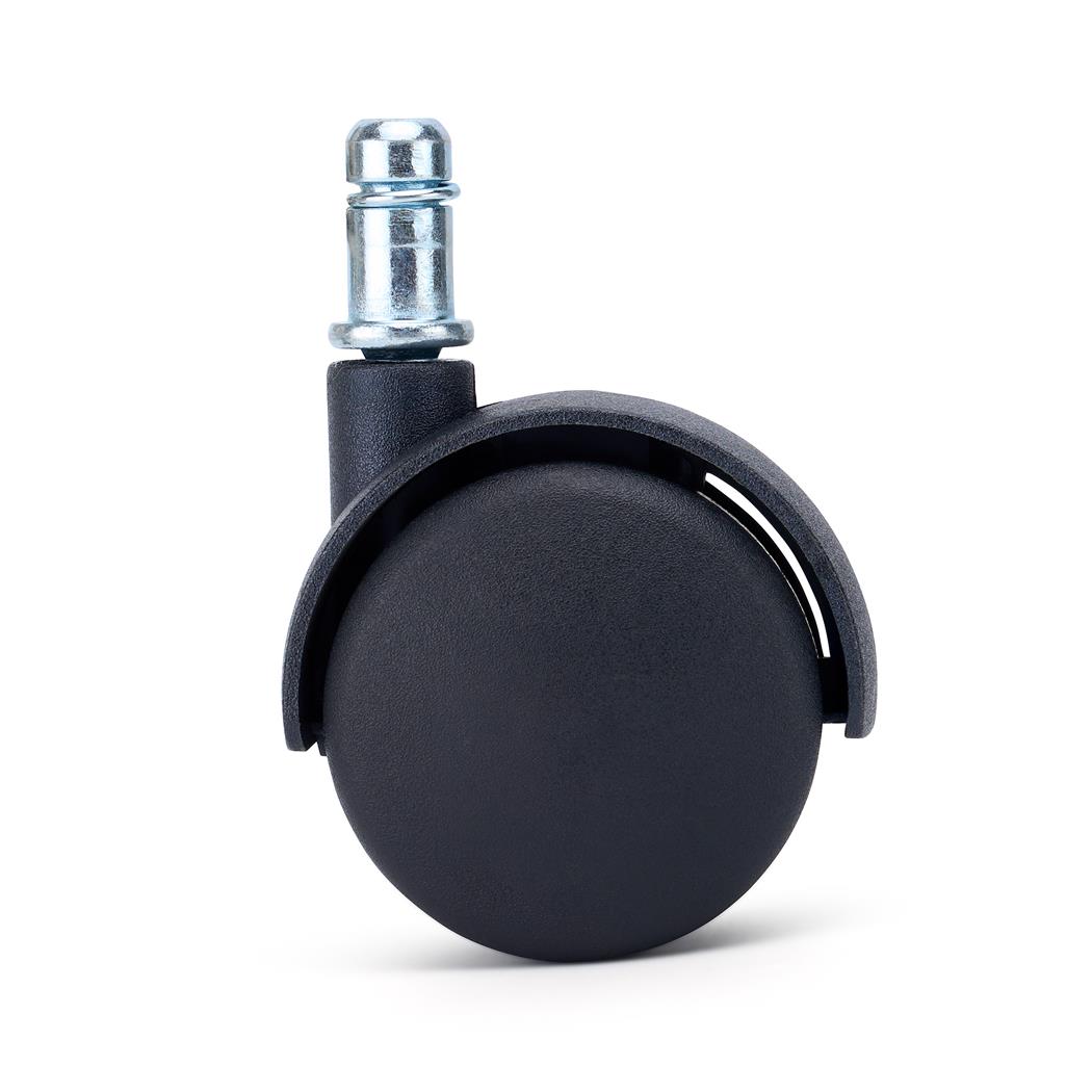 5x Ruedas Sillas Oficina MOVE, 11x50mm, Sistema Freno de Seguridad, Color Negro