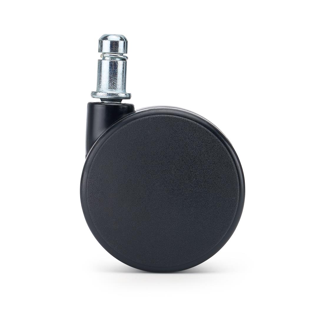 5x Ruedas para Sillas de Oficina LYRA, Diseño Minimalista y Sobrio, Aptas para Suelos Duros, en Color Negro