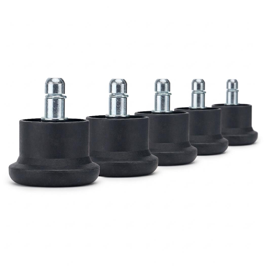 5x Tapones Para Silla de Oficina PAD 10, Eje 11mm, Antideslizantes, color Negro