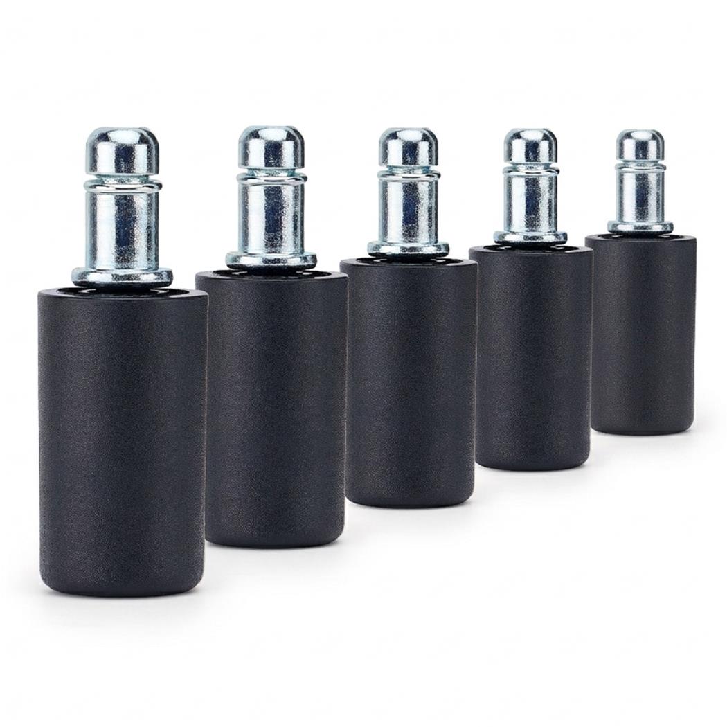 5x Tapones Para Silla de Oficina PAD 20, Eje 11mm, Antideslizantes, color Negro