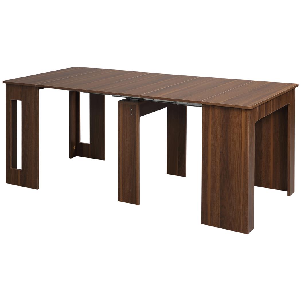 Mesa de Reuniones ASMARA, Extensible de 60 a 180 cm, en Madera color Nogal
