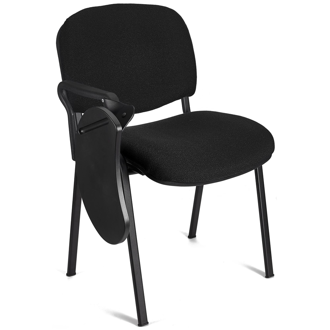 DEMO# Silla de Confidente MOBY con PALA abatible para escritura, ¡Precio insuperable! Color Negro y Patas Negras
