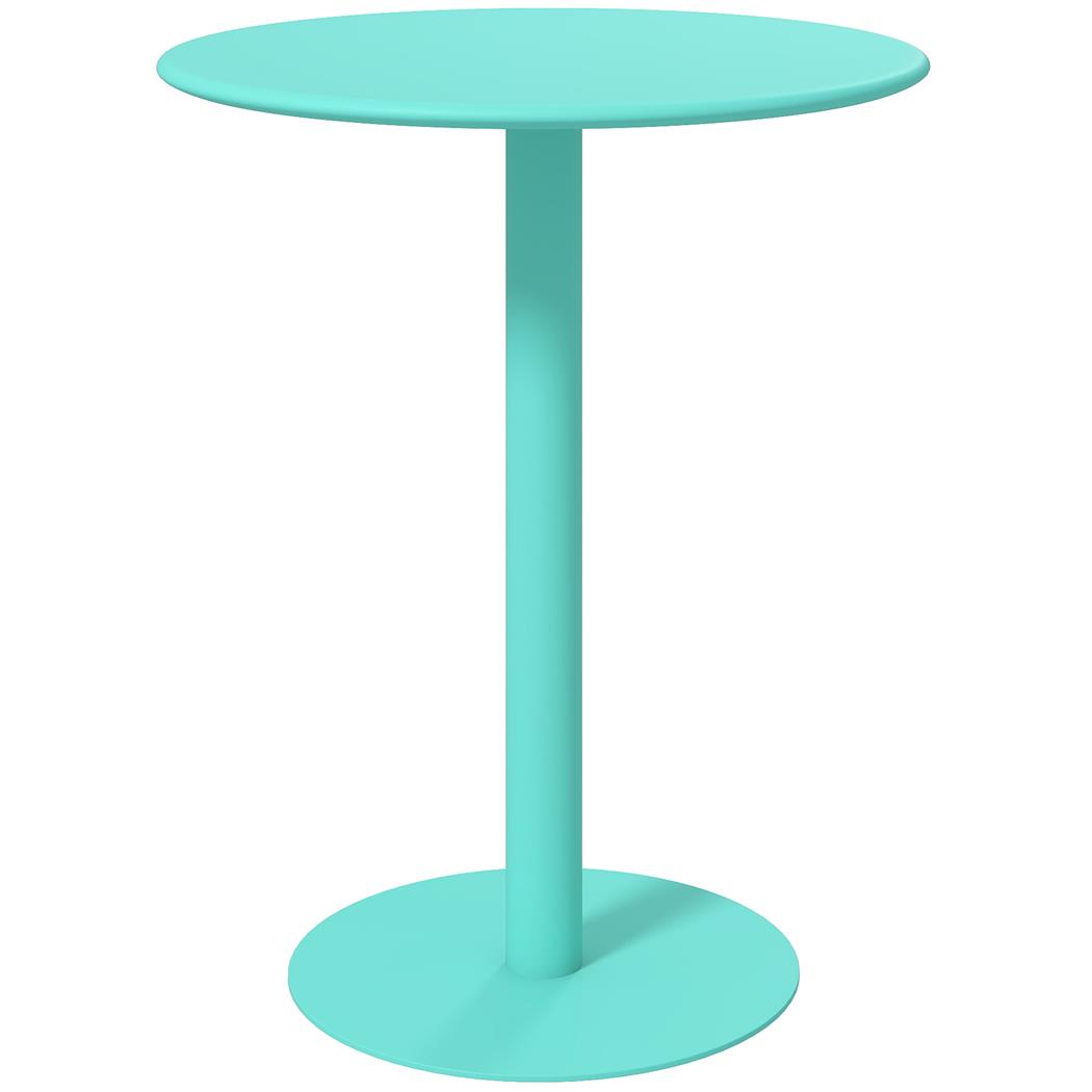 Mesa de Reuniones PRIKA, Dimensiones Ø60x72 cm, Estructura de Acero, color Verde