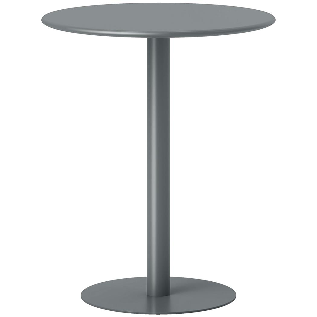 Mesa de Reuniones PRIKA, Dimensiones Ø60x72 cm, Estructura de Acero, color Gris