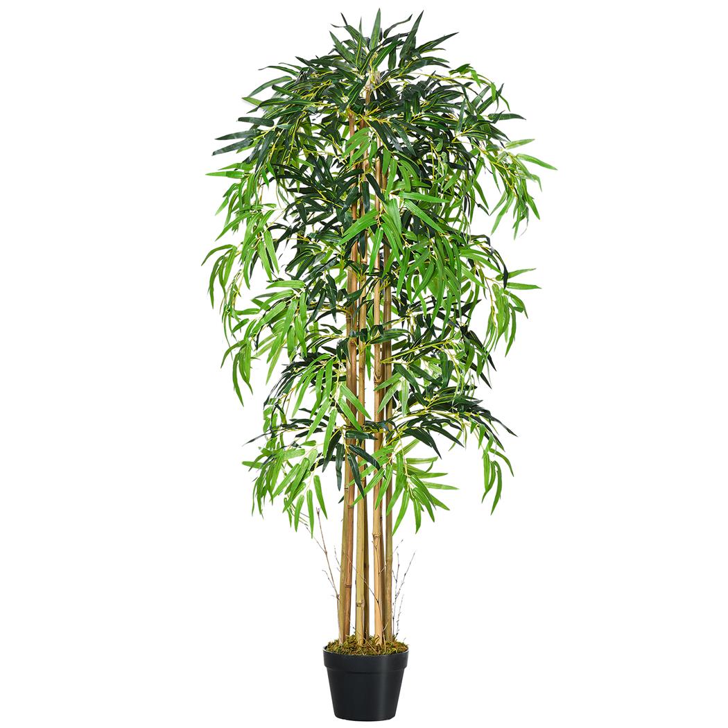 Planta de Oficina TIJUCA, Altura 150 cm, Bambú Artificial con Maceta Incluida