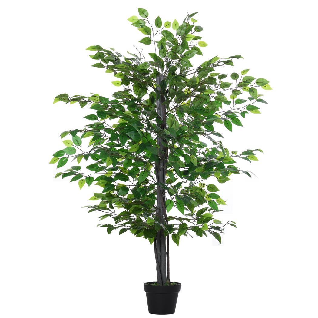 Planta de Oficina BLOOM, Altura 145 cm, Ficus Artificial con Maceta Incluida