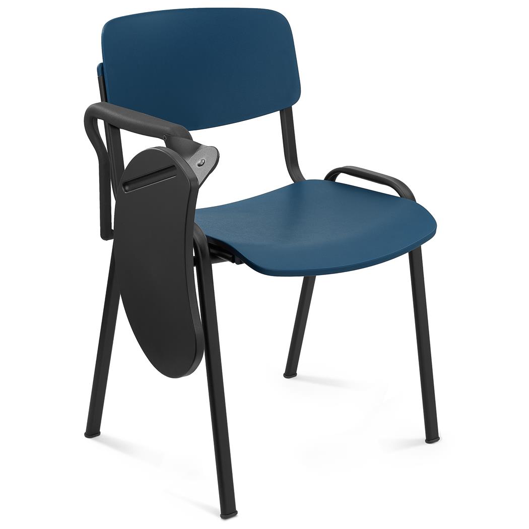 Silla de Confidente MILKA con PALA abatible, Bonita y Polivalente, Color Azul