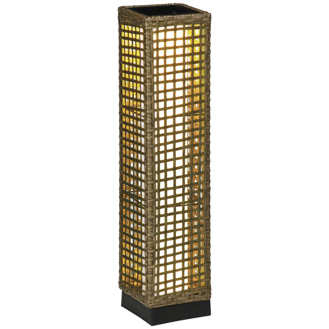 Lámpara de Oficina NEXO, Dimensiones 15,5x15,5x69 cm, Exterior, en Mimbre color Arena