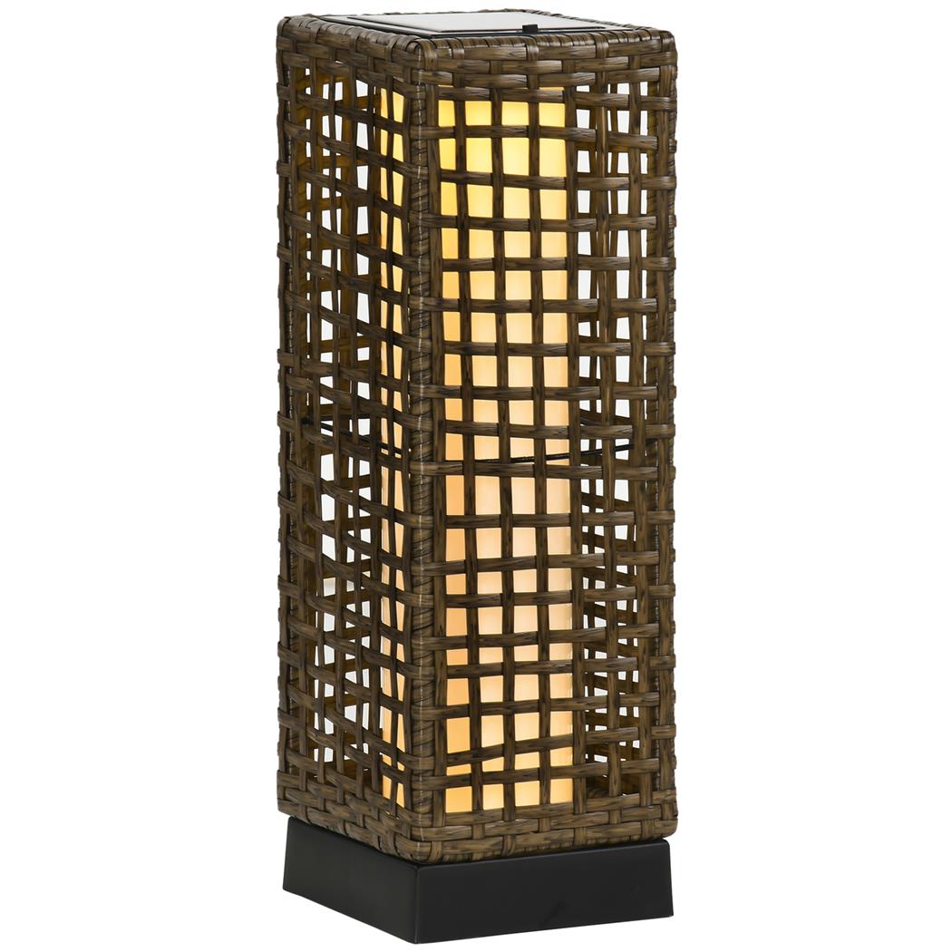Lámpara de Oficina NEXO, Dimensiones 15,5x15,5x46 cm, Exterior, en Mimbre color Arena