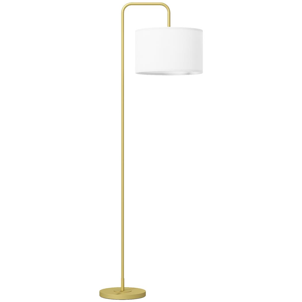 Lámpara de Oficina PRISMA, Elegante y Refinada, en Acero y Lino, color Dorado