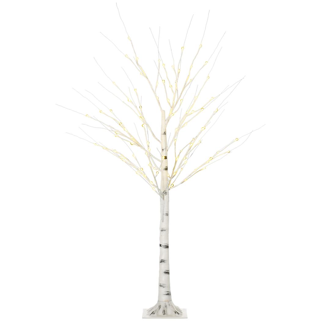 Lámpara de Oficina ALBA, Dimensiones 22x22x150 cm, Diseño Árbol de Abedul, color Blanco