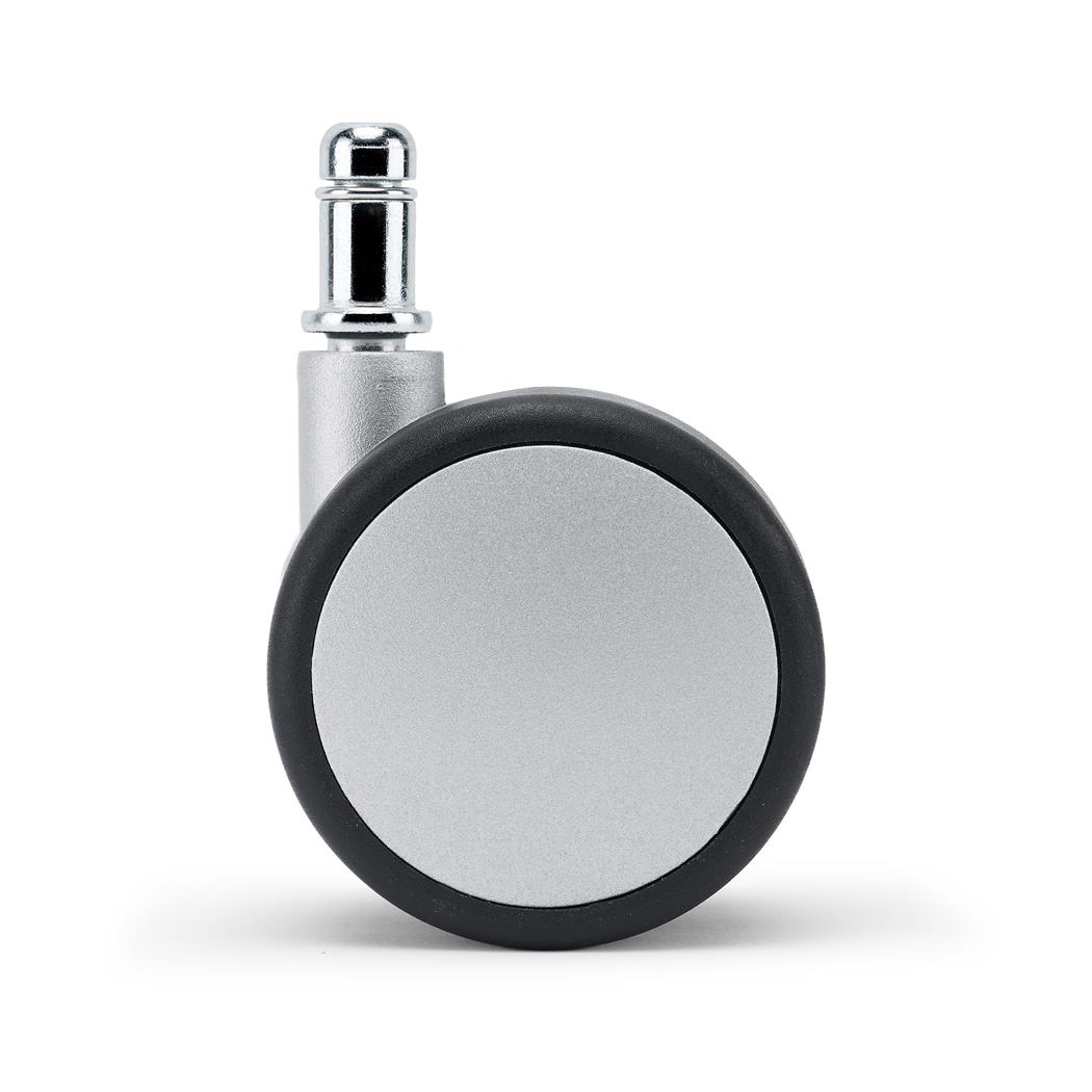 5x Ruedas para Silla de Oficina H6, 11 x 50 mm, Estructura Compacta, Color Negro y Gris