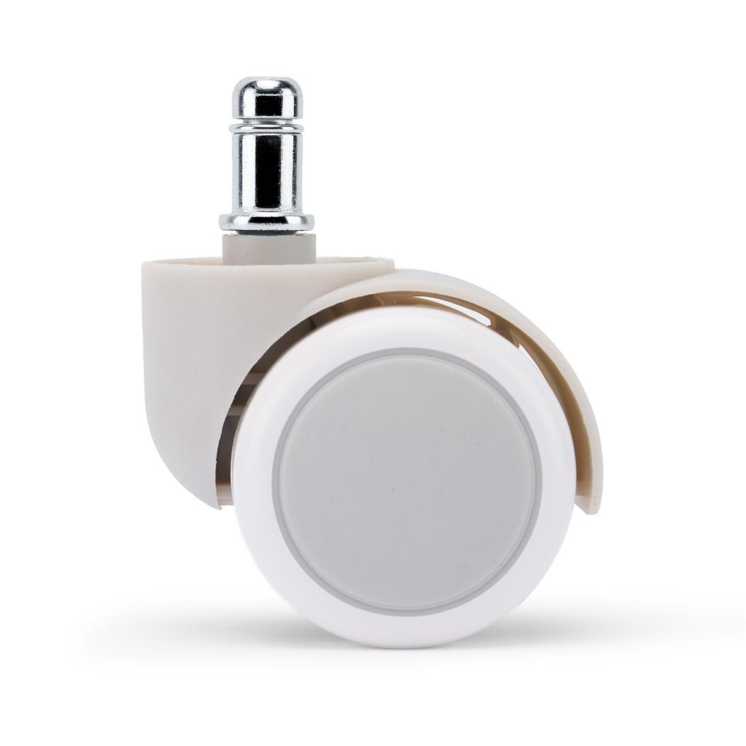 5x Ruedas para Silla de Oficina H7, 11 x 50 mm, Diseño Moderno, Color Blanco y Gris