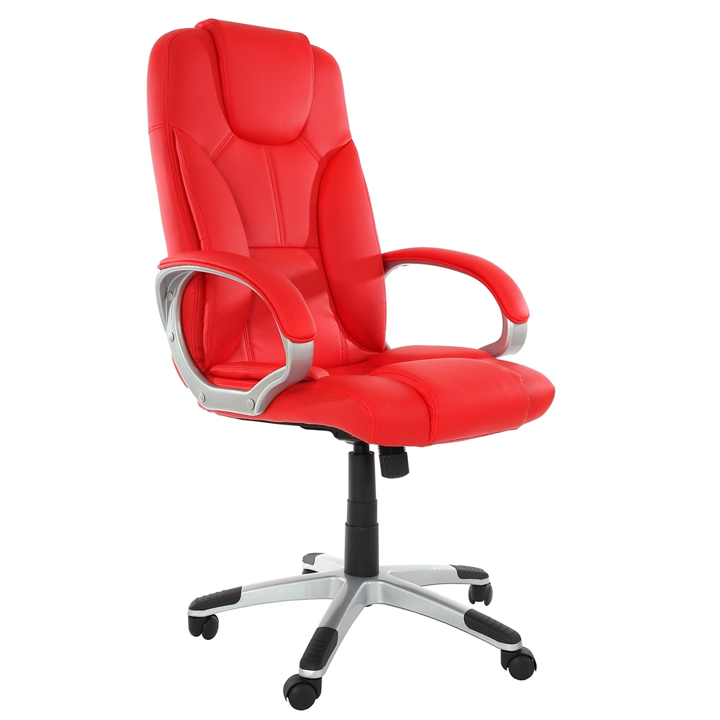 Sillón de oficina ARONA, Precio insuperable, Gran Comodidad, acolchado, En Rojo