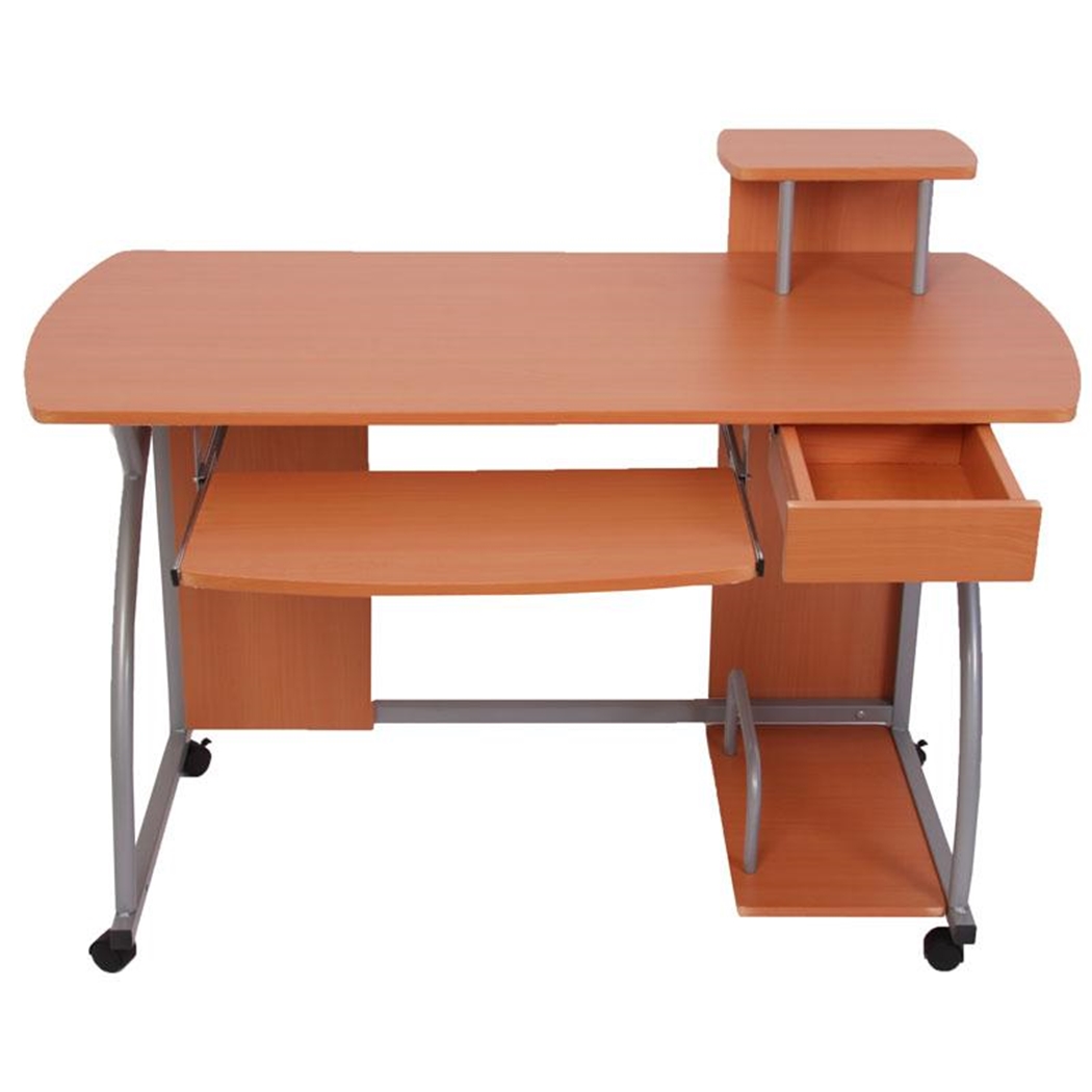 Mesa de Ordenador OHIO PRO II, con bandeja para teclado, dimensiones 115x55cm, en Haya