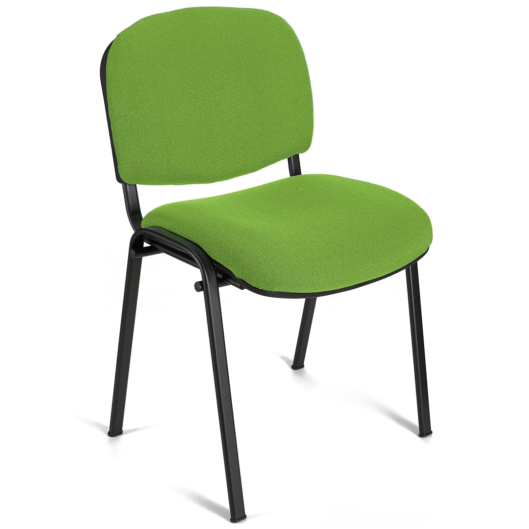 Silla de Confidente MOBY BASE, Cómoda y Práctica, Precio Increible, Color Verde Lima y Patas Negras