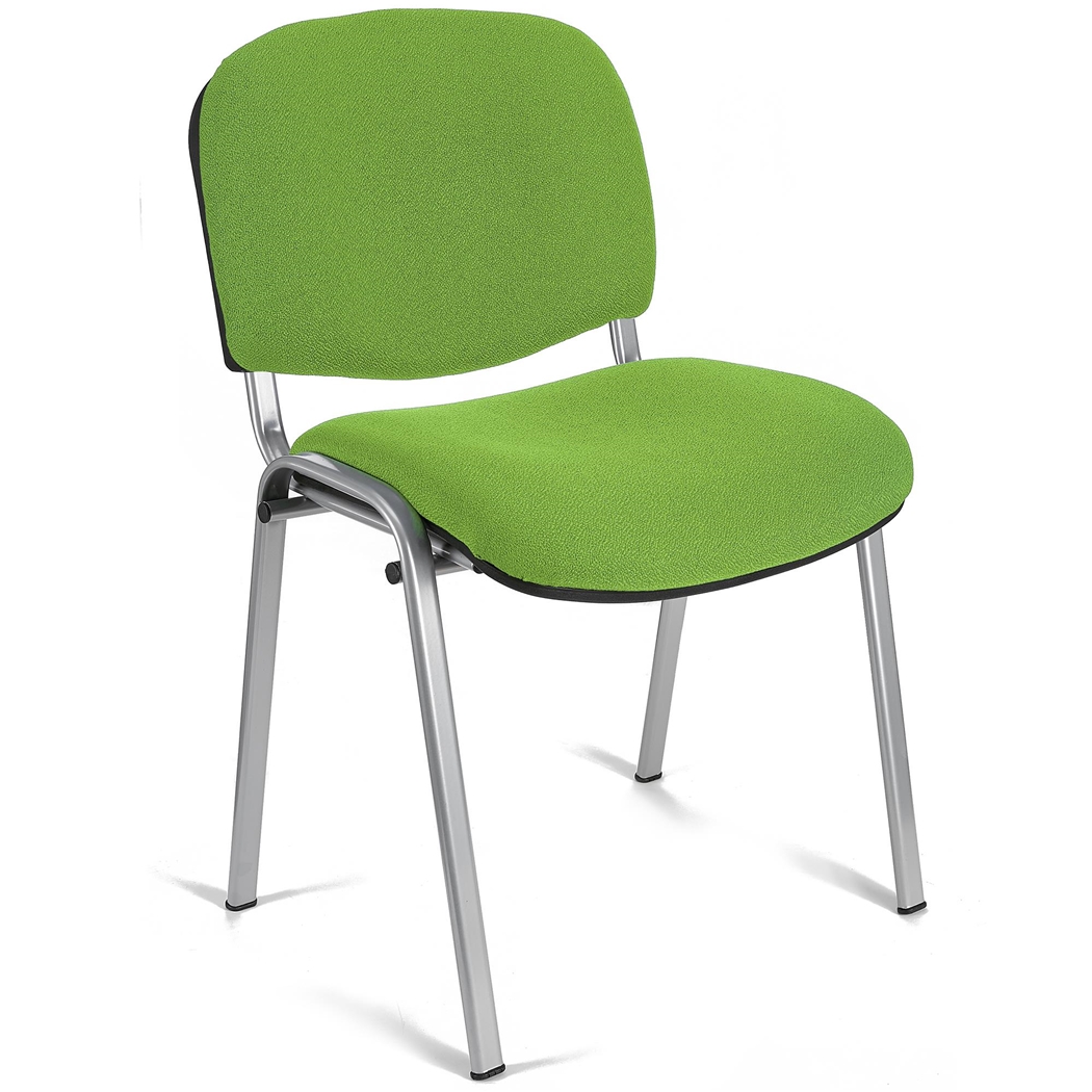 Silla de Confidente MOBY BASE, Cómoda y Práctica, Precio Increíble, Color Verde Lima y Patas Grises