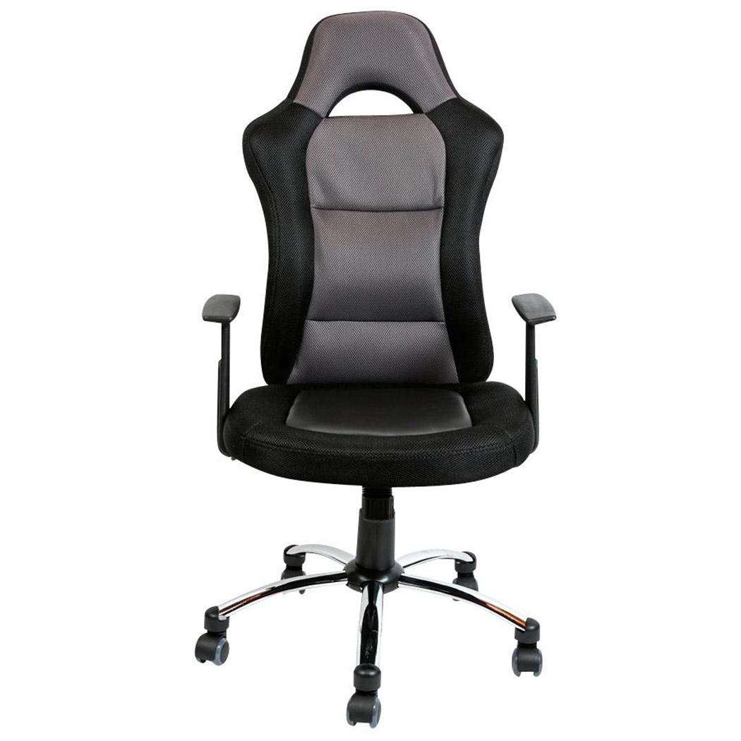 Silla Gamer Deportiva MICHIGAN, diseño exclusivo, gran acolchado, Color Gris