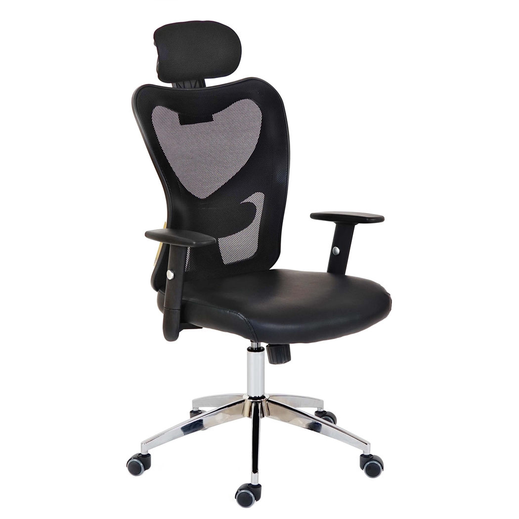 DEMO# Silla Ergonómica ZELIA, Uso 8 Horas, Soporte Lumbar Acolchado, Estructura Metálica, Color Negro