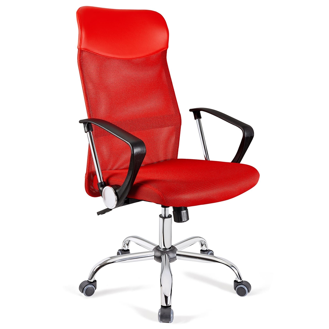 Silla de Oficina ASPEN, Malla Transpirable, asiento acolchado y Precio increíble, Color Rojo