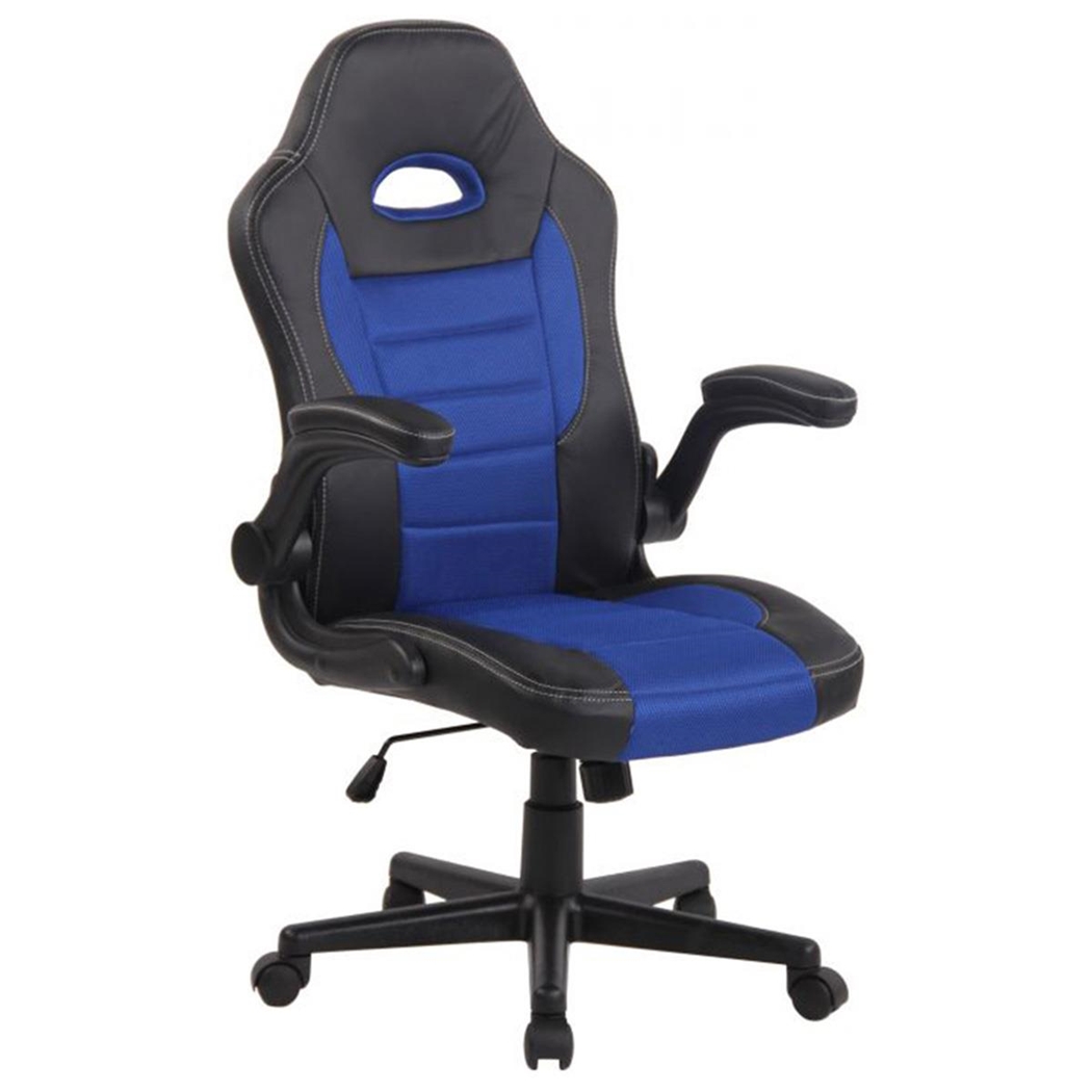 Silla de Ordenador Gaming LOTUS, reposabrazos abatibles, en piel y malla transpirable color azul