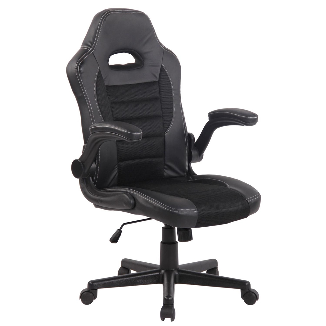 Silla de Ordenador Gaming LOTUS, reposabrazos abatibles, en piel y malla transpirable color negro