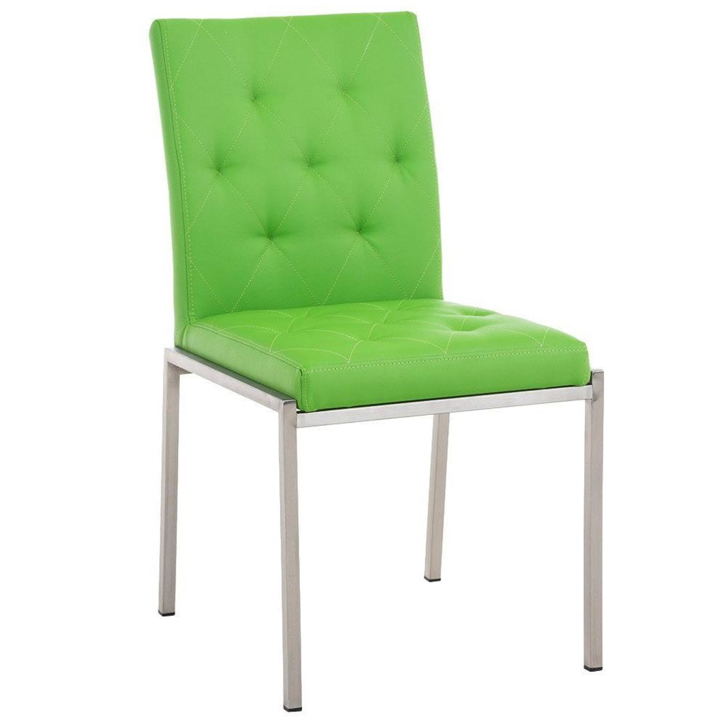 Silla de Confidente GALA, con Gran Acolchado, muy Robusta y Resistente, en Piel color Verde