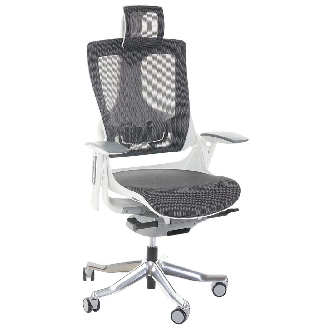 Silla Ergonómica NIGER, Totalmente Ajustable, Excelente Calidad, uso 8 Horas, en Gris