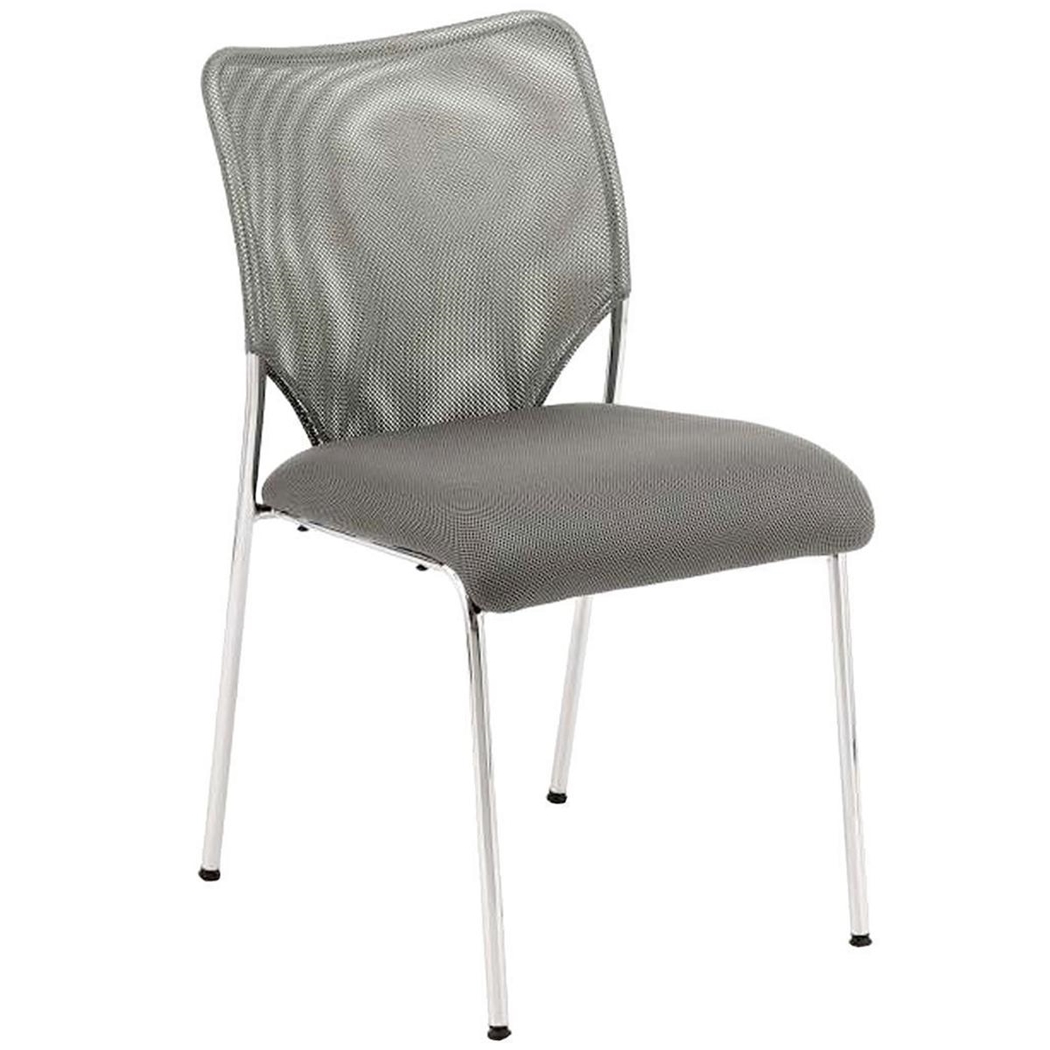 Silla de Confidente JAMAICA Sin Reposabrazos, Robusta y muy Cómoda, en Malla Transpirable color Gris