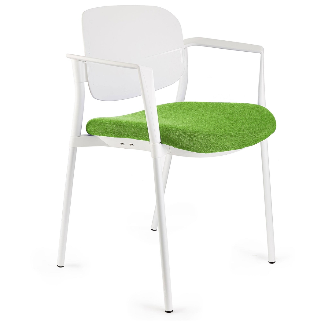 Silla de Confidente ERIC, Cómoda y Práctica, Apilable, Color Verde lima