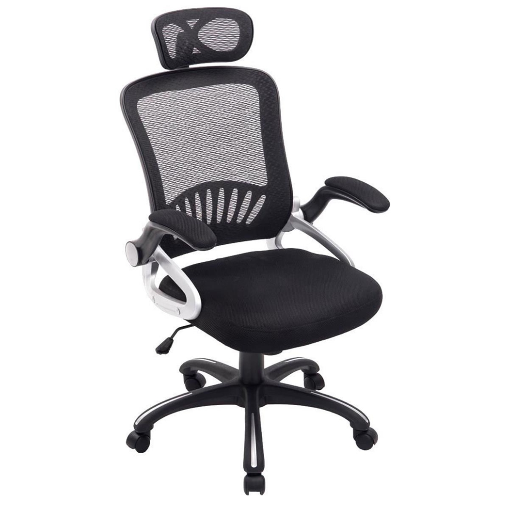 Silla Ergonómica SAMANA, Soporte Lumbar, Cabecero Regulable en Malla Transpirable color Negro