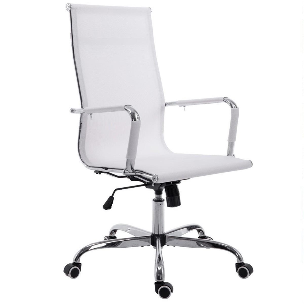 Silla de Oficina ITALICA, Estructura Metálica, Precioso Diseño en Malla Transpirable color Blanco