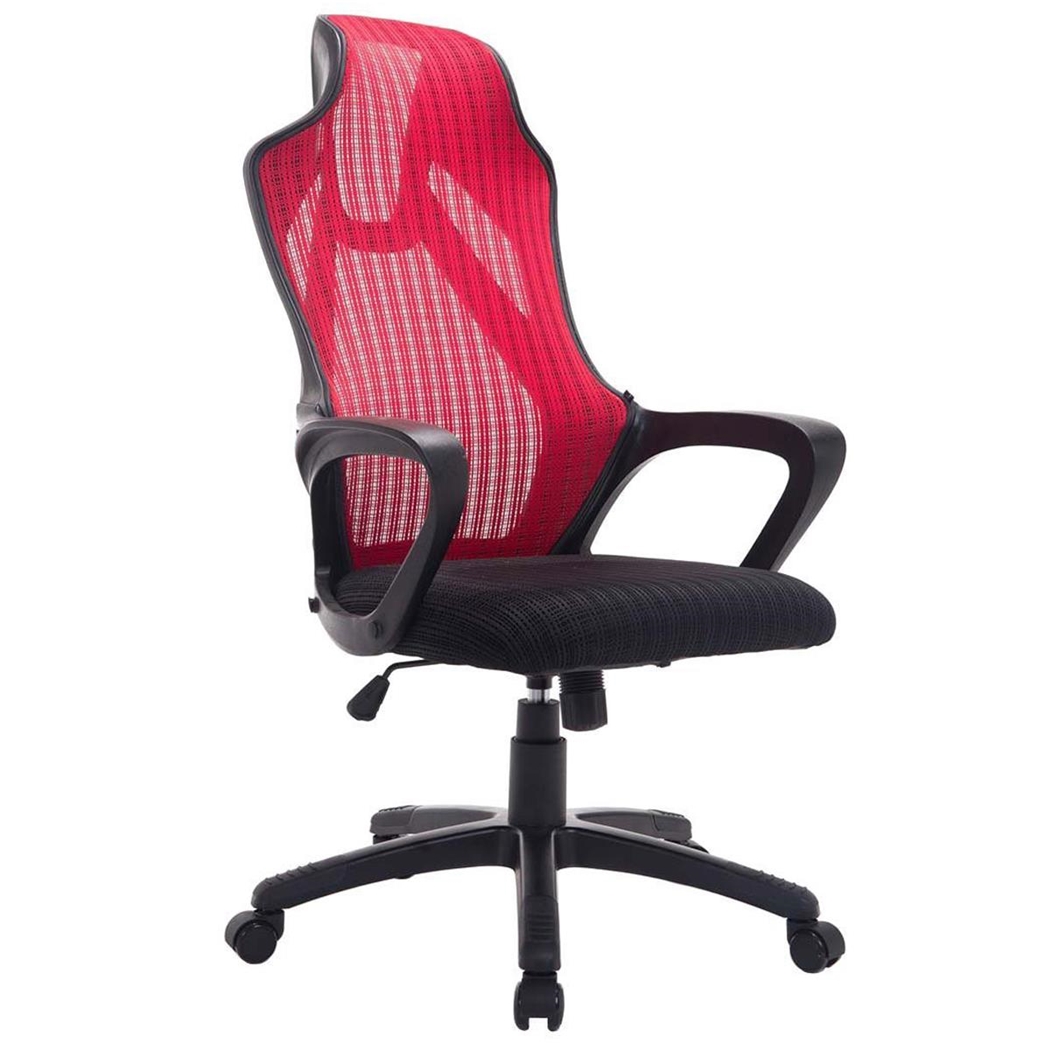 Silla de Ordenador / Gaming YUCATAN, Espectacular Diseño en Malla Transpirable color Rojo