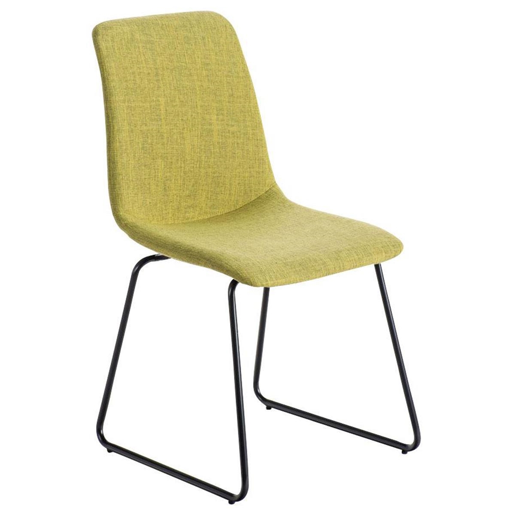 Silla de Confidente FRANCESC, Diseño Exclusivo, Tapizada en Tela color Verde