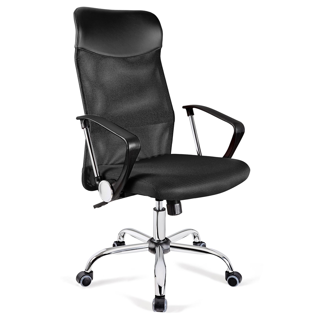 DEMO# Silla de Oficina ARIAL BASE II, Malla Transpirable, asiento acolchado y Precio increíble, Color Negro