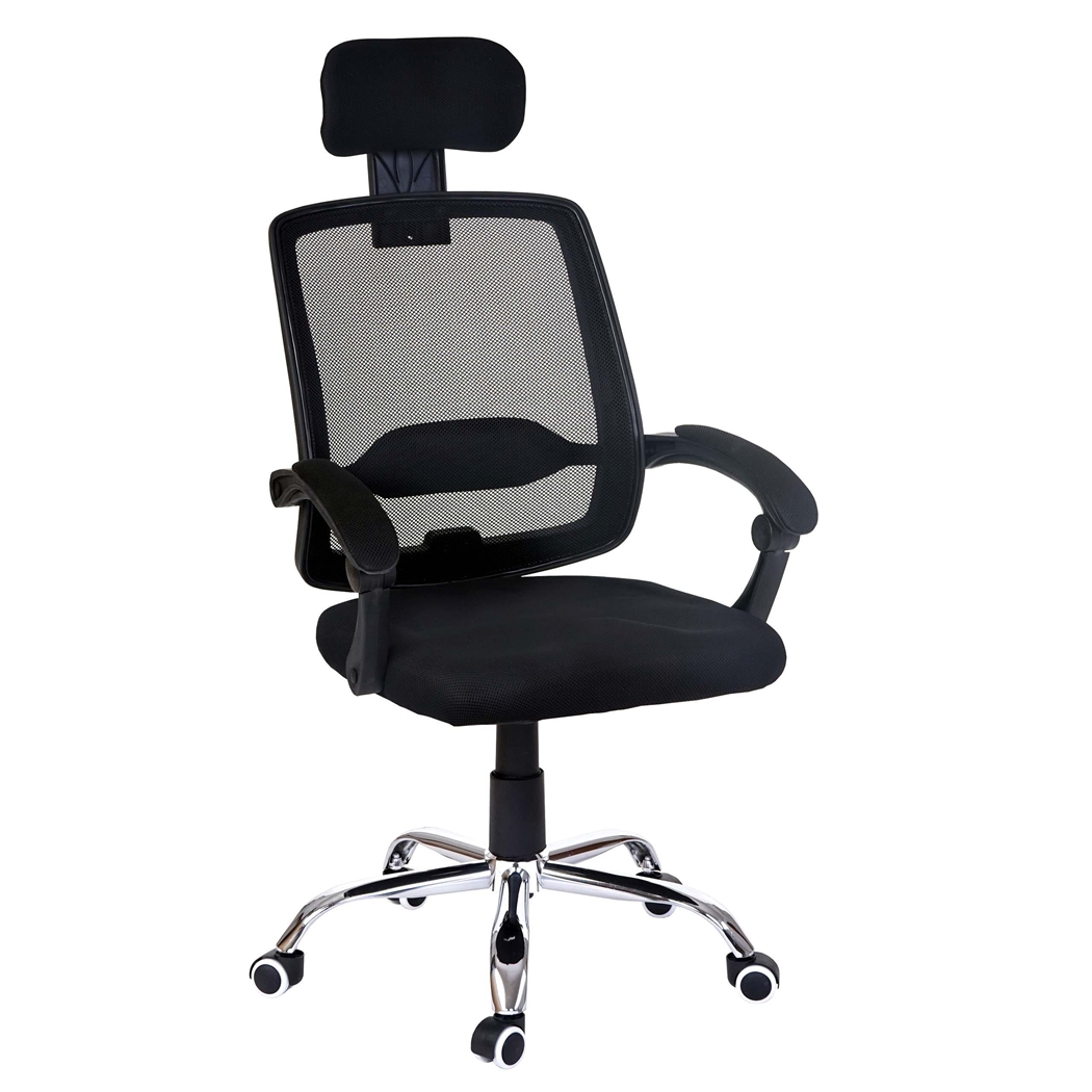 DEMO# Silla Ergonómica DUNA, Soporte Lumbar, Base en Metal, Transpirable, en Negro