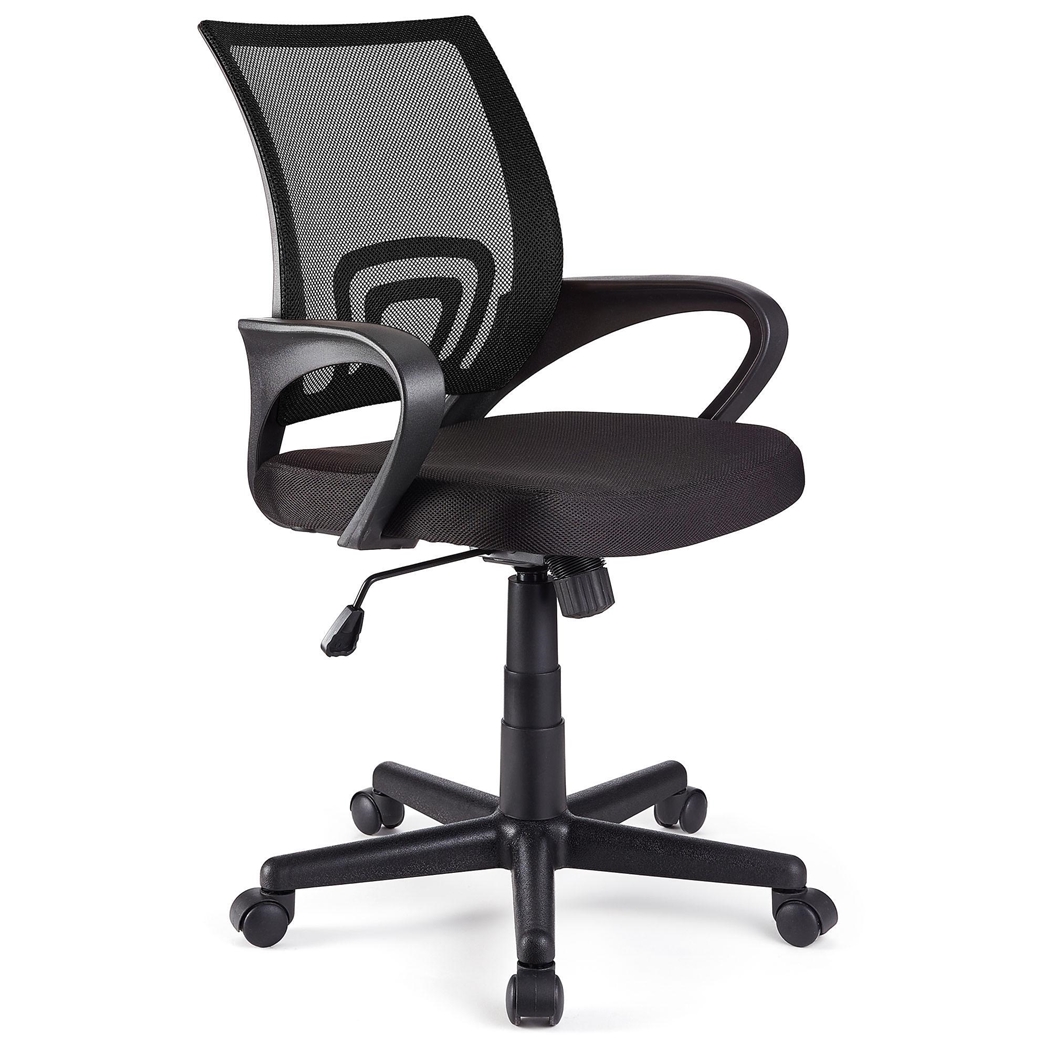 DEMO# Silla de Oficina VISTO TELA, Bonito Diseño, Gran Asiento Acolchado, Color Negro