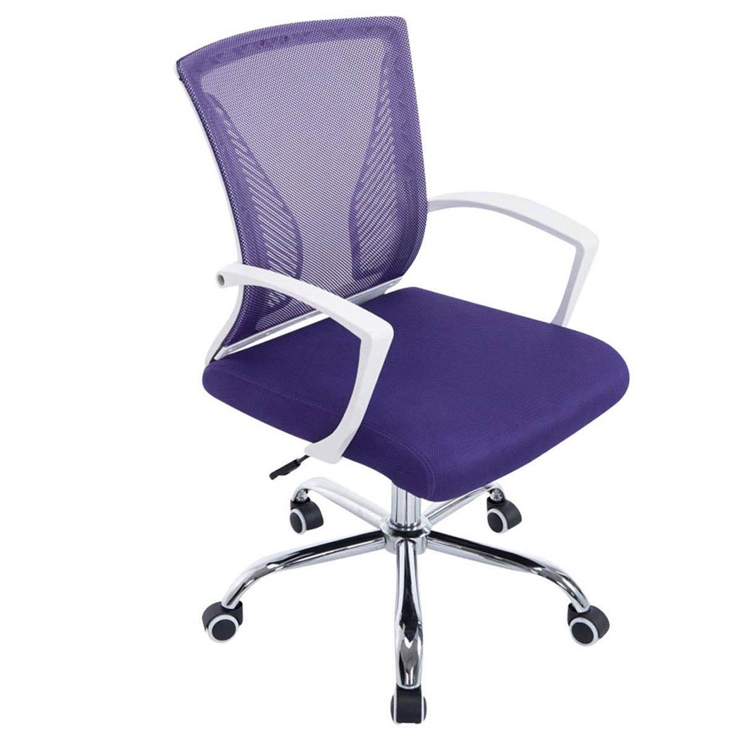 Silla de Oficina CUBA, Estructura Metálica, en Malla Transpirable Color Morado