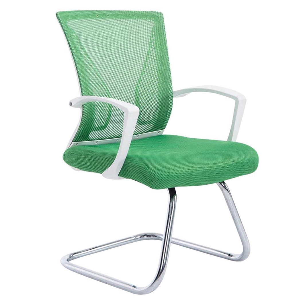 Silla de Confidente CUBA V, Estructura Metálica, en Malla Transpirable Color Verde