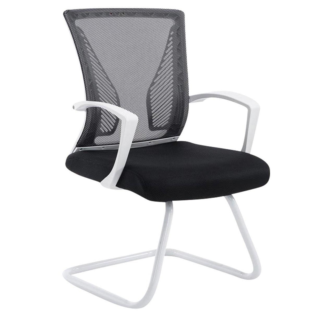 Silla de Confidente CUBA WHITE V, Estructura Metálica, en Malla Transpirable Color Negro